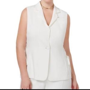 Rachel Roy side ties lined sleeveless blazer vest